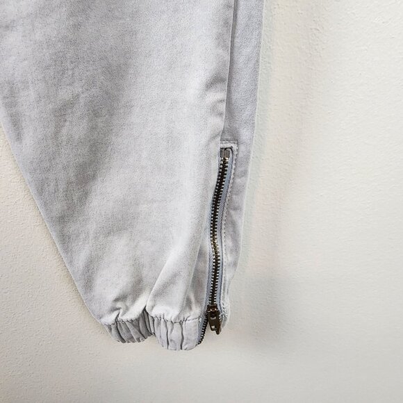 American Eagle Sz 6 Long Women Gray Jogger Pants  Elastic Waist Cotton Blend - Picture 6 of 12